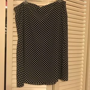 Nine & Company black & white polkadot skirt